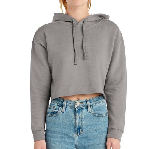 ™Ladies' Cropped Fleece-Hoodie. Thumbnail