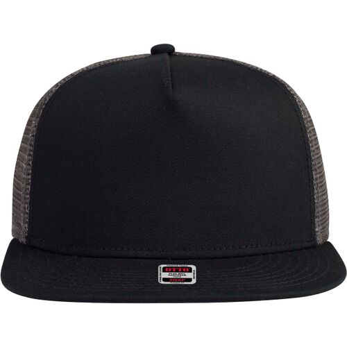 5 Panel Mid Profile Mesh Back Trucker Snapback Hat Thumbnail