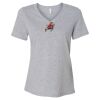 Women's Relaxed Heather CVC V-Neck Tee Thumbnail