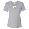 Women's Relaxed Heather CVC V-Neck Tee Thumbnail