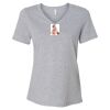 Women's Relaxed Heather CVC V-Neck Tee Thumbnail