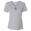 Women's Relaxed Heather CVC V-Neck Tee Thumbnail