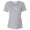 Women's Relaxed Heather CVC V-Neck Tee Thumbnail