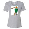 Women's Relaxed Heather CVC V-Neck Tee Thumbnail