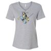 Women's Relaxed Heather CVC V-Neck Tee Thumbnail