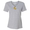 Women's Relaxed Heather CVC V-Neck Tee Thumbnail