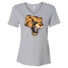 Women's Relaxed Heather CVC V-Neck Tee Thumbnail