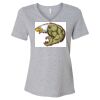 Women's Relaxed Heather CVC V-Neck Tee Thumbnail