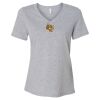 Women's Relaxed Heather CVC V-Neck Tee Thumbnail