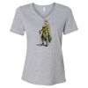 Women's Relaxed Heather CVC V-Neck Tee Thumbnail