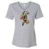 Women's Relaxed Heather CVC V-Neck Tee Thumbnail