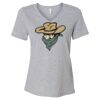 Women's Relaxed Heather CVC V-Neck Tee Thumbnail