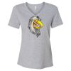 Women's Relaxed Heather CVC V-Neck Tee Thumbnail