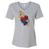 Women's Relaxed Heather CVC V-Neck Tee Thumbnail