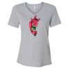 Women's Relaxed Heather CVC V-Neck Tee Thumbnail