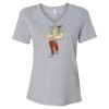 Women's Relaxed Heather CVC V-Neck Tee Thumbnail