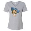 Women's Relaxed Heather CVC V-Neck Tee Thumbnail
