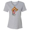 Women's Relaxed Heather CVC V-Neck Tee Thumbnail