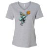 Women's Relaxed Heather CVC V-Neck Tee Thumbnail
