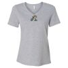 Women's Relaxed Heather CVC V-Neck Tee Thumbnail