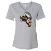 Women's Relaxed Heather CVC V-Neck Tee Thumbnail