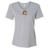 Women's Relaxed Heather CVC V-Neck Tee Thumbnail