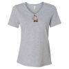 Women's Relaxed Heather CVC V-Neck Tee Thumbnail