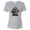 Women's Relaxed Heather CVC V-Neck Tee Thumbnail