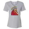 Women's Relaxed Heather CVC V-Neck Tee Thumbnail