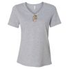 Women's Relaxed Heather CVC V-Neck Tee Thumbnail