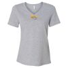 Women's Relaxed Heather CVC V-Neck Tee Thumbnail