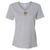 Women's Relaxed Heather CVC V-Neck Tee Thumbnail