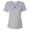 Women's Relaxed Heather CVC V-Neck Tee Thumbnail