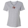 Women's Relaxed Heather CVC V-Neck Tee Thumbnail
