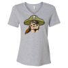 Women's Relaxed Heather CVC V-Neck Tee Thumbnail