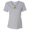 Women's Relaxed Heather CVC V-Neck Tee Thumbnail