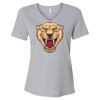 Women's Relaxed Heather CVC V-Neck Tee Thumbnail