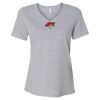 Women's Relaxed Heather CVC V-Neck Tee Thumbnail