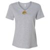 Women's Relaxed Heather CVC V-Neck Tee Thumbnail