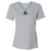 Women's Relaxed Heather CVC V-Neck Tee Thumbnail