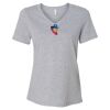 Women's Relaxed Heather CVC V-Neck Tee Thumbnail