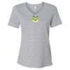 Women's Relaxed Heather CVC V-Neck Tee Thumbnail