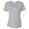 Women's Relaxed Heather CVC V-Neck Tee Thumbnail