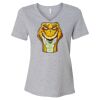 Women's Relaxed Heather CVC V-Neck Tee Thumbnail