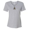 Women's Relaxed Heather CVC V-Neck Tee Thumbnail