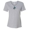 Women's Relaxed Heather CVC V-Neck Tee Thumbnail