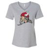 Women's Relaxed Heather CVC V-Neck Tee Thumbnail