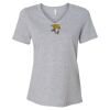 Women's Relaxed Heather CVC V-Neck Tee Thumbnail