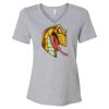 Women's Relaxed Heather CVC V-Neck Tee Thumbnail
