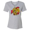 Women's Relaxed Heather CVC V-Neck Tee Thumbnail